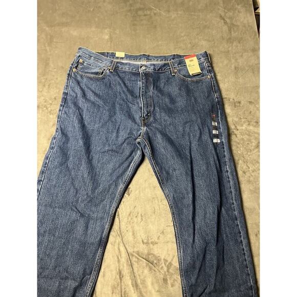 LEVI'S 505 Jeans Blue Big‎ Tall Men Regular Fit Stretch Pants 46x29 NWT MSRP $69 - Picture 1 of 8